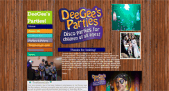 Desktop Screenshot of deegeesparties.com